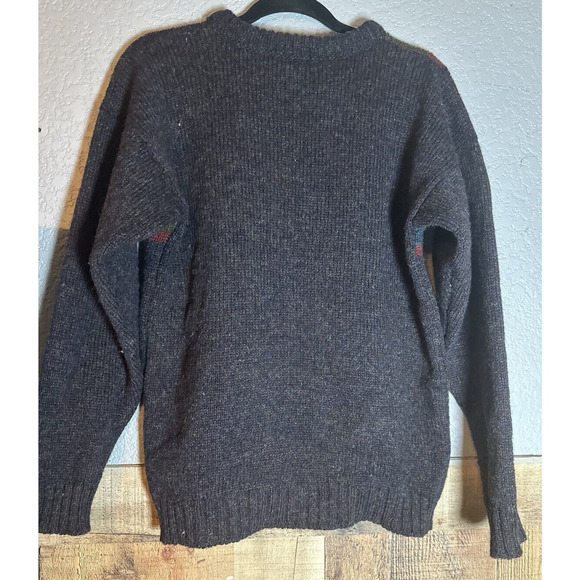 VINTAGE Falcarragh Ireland Wool Sweater Mens Sz M Geometric Abstract Chunky Knit - Picture 2 of 9